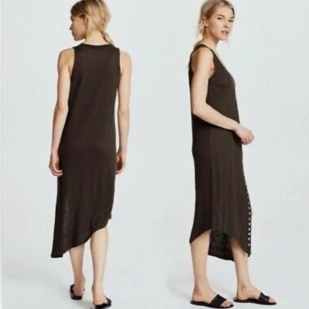 IRO Asymmetrical Grommet Detail Tank Dress – Size Small, NWT 100% linen - Picture 2 of 9